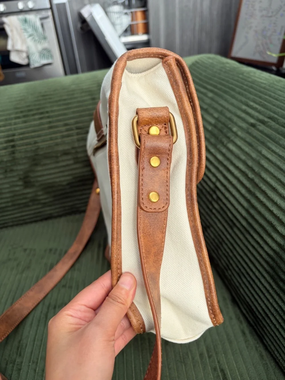 Brandy Melville Canvas Messenger Bag